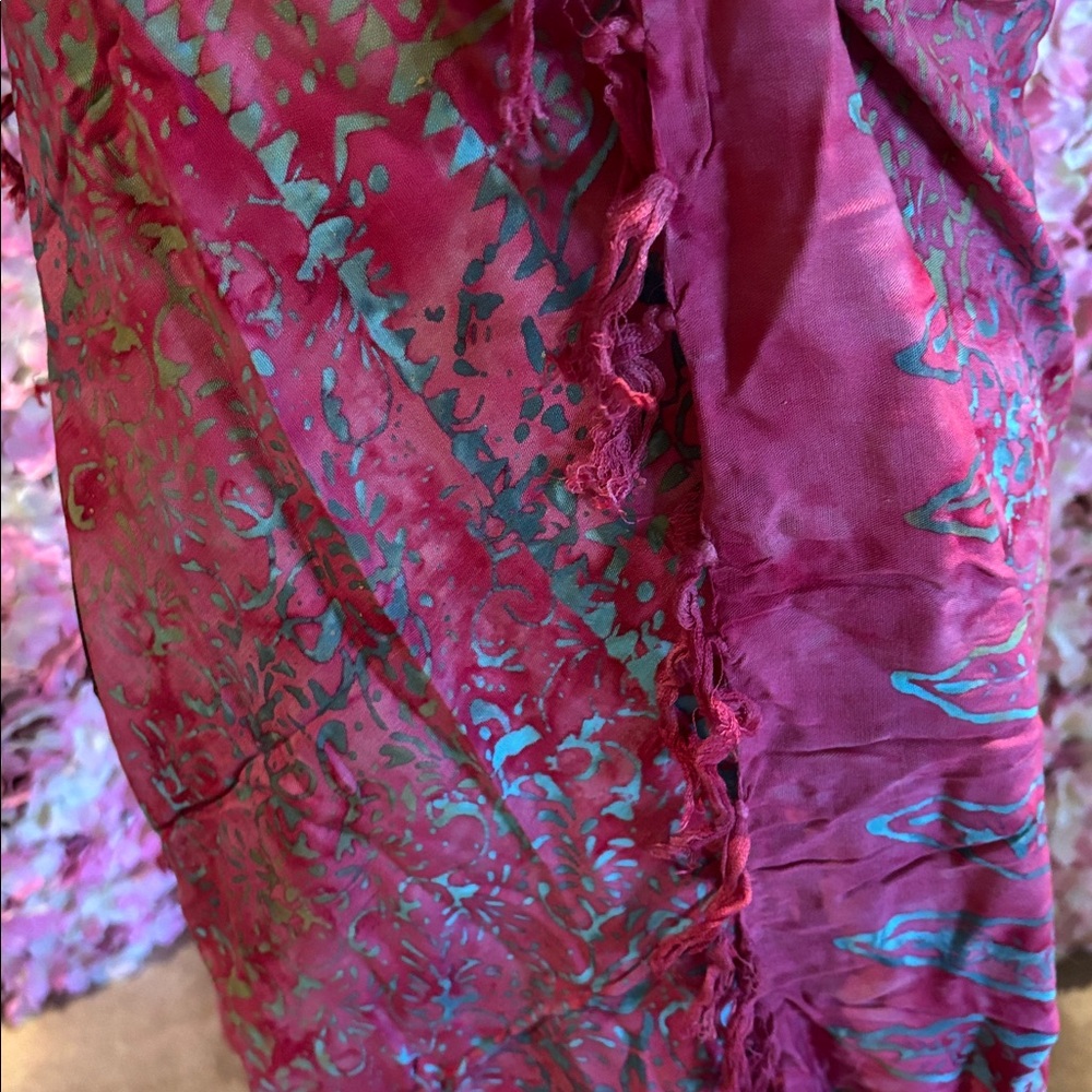 Pink Floral Sarong Wrap Dress - Picture 6 of 7
